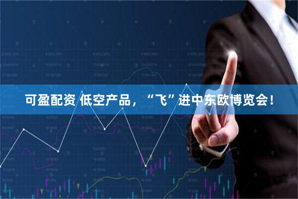 可盈配资 低空产品，“飞”进中东欧博览会！